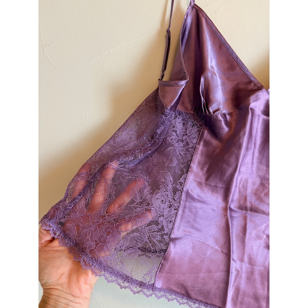 Vintage Victoria's Secret Silk Collection Lavender Lace Cami Short Set L NWOT - Picture 5 of 14